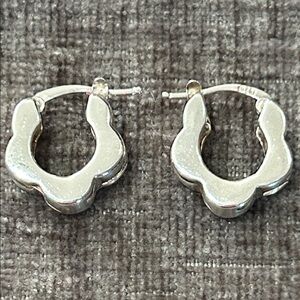 Elegant 925 Sterling Silver dime size Hoop Earrings